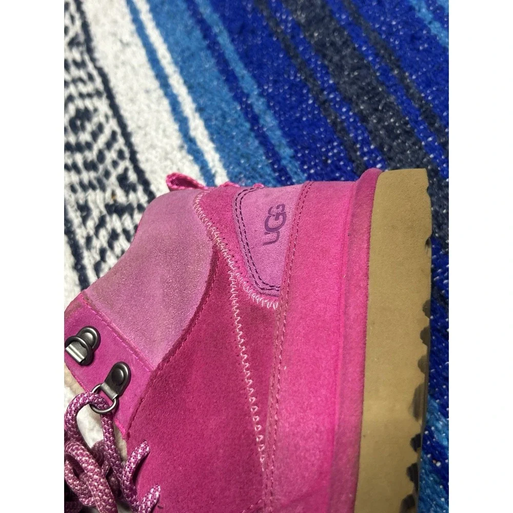 UGG Australia Girls Highland Hi Heritage Boots Suede Pink Size 5